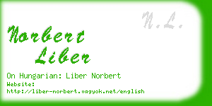 norbert liber business card
